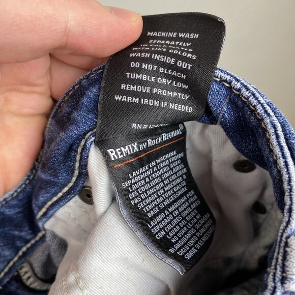 Remix by rock revival jeans women's 29x26 blue Stonewash ankle skinny - Picture 9 of 12